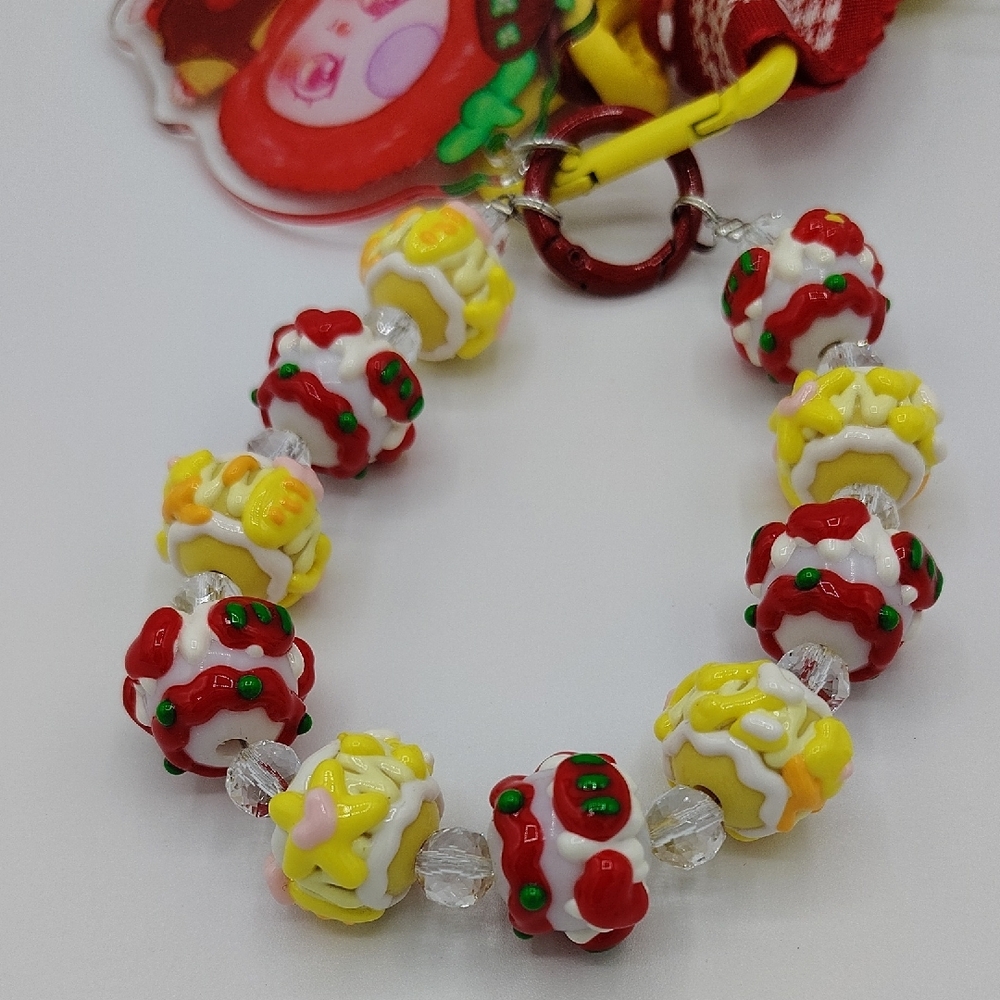 BB3 Red & Yellow Cactus Floral Keychain - Picture 2 of 6